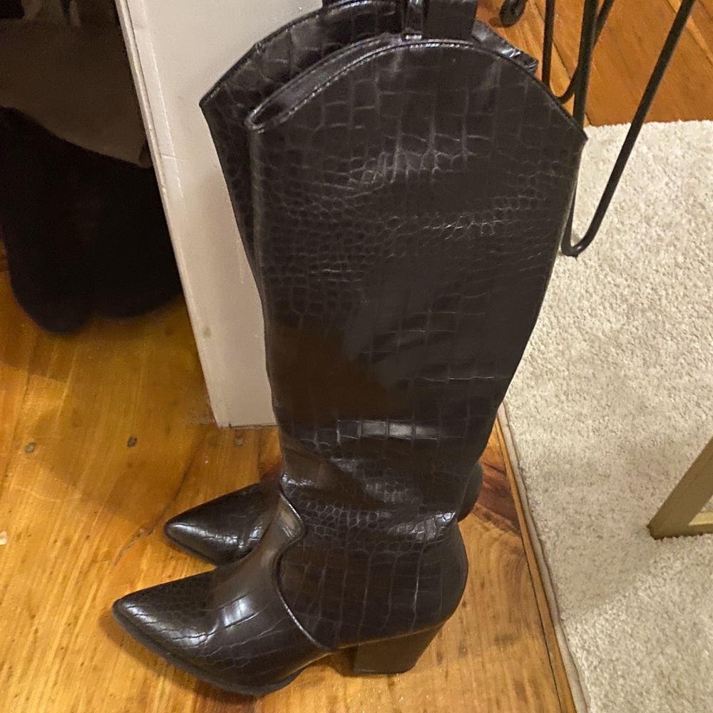 Tall healed western boots